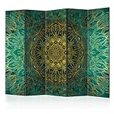 murando Raumteiler Foto Paravent Mandala 225x172 cm beidseitig auf Vlies-Leinwand Bedruckt Trennwand Spanische Wand Sichtschutz Raumtrenner Design Orient Boho Abstrakt Zen f-A-0802-z-c