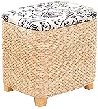 Fußhocker, handgefertigt, Rattan-Hocker, modischer Couchtisch, Hocker für Zuhause, Sofa, Hocker, Stuhl, Möbel, Ottomane, Terrassensitz (Stil B)