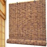 EMISOO Hängende Bambus Rollo Bambusrollo 50x60cm 100x200cm Aussenbereich Raffrollo Natürliche Holzrollo Schilf Vorhang Lichtfilter Jalousine Für Türen,Fenster,Balkon (Size : W100*H115cm)