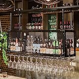 JOSKAA Einstellbare Höhe Hängen Weinglashalter,Decke Weinregal,Umgedreht Weinregale,Aufbewahrung Von Flaschenhalter Für Bar,Deckendekoration Regal,Für Küche,Lagerraum,Esszimmer (Size : 80x30cmx45cm)