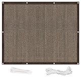 AMZYU Balkon Sichtschutz Terrasse 70 x 300 cm Balkonumrandung Windschutz Staubschutz mit Kabelbindern für Balkongeländer, Terrasse, Braun