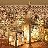 Casa Moro Orientalisches Windlicht Modena Silber L&M 2er Set aus Glas & Metall in Minaretten Form | Marokkanische Glaslaterne Kerzenhalter aus 1001 Nacht | schöne Weihnachtsbeleuchtung | IRL665