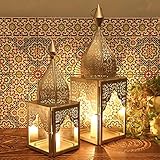 Casa Moro Orientalisches Windlicht Modena Silber L&M 2er Set aus Glas & Metall in Minaretten Form | Marokkanische Glaslaterne Kerzenhalter aus 1001 Nacht | schöne Weihnachtsbeleuchtung | IRL665