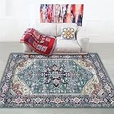 RUGMRZ aussenteppich terrasse Balkon Teppich Outdoor Rechteckiger Blauer Teppich für das Esszimmer, Wohnzimmerteppich und Schlafzimmerteppich Kinder Teppich Flur deko 120x160cm