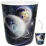 alles-meine.de GmbH Papierkorb/Behälter - Weltraum - Planeten/Erde - Mond - 10 Liter - aus Kunststoff - Mülleimer/Eimer - Aufbewahrungsbox für Kinder/Büro - Jungen - ..