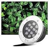 GOFQB LED-Bodenstrahler Warmweißes Licht, positives weißes Licht Landschaftsbeleuchtung Einbauleuchten IP67 Wasserdichte Deckleuchte für: Gang, Garten, Boden, Color : Positive white light, Size : 9