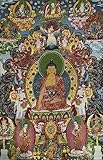 Buddha wandteppich wandbehang,thangka wandteppiche Seidenstickerei Tibet tibetisches Tuch Seide Buddhismus Grüne Tara Buddha Tangka Thangka Wandbild Fengshui Wandkunst for Heimdekoration Meditation