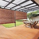 Bambus Rollo Jalousine Natür Bambusrollo Aussenbereich Sonnenschutz Rollo Bambus Schilfrohrvorhang Wetterfest Bambus Sichtschutz Breit Bambus Rollo Für Fenster Terrasse,70x80cm/28x32in