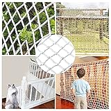FIYSON Sicherheitsnetz für Kinder,Balkon Katzennetz 6cm mesh,Treppen Schutznetz Sicherheitsnetz für Kinder Haustier Katzennetz Anti-Fall Verschleißfest Schutznetz,für Balkon &Treppengeländer (1.5x3m)