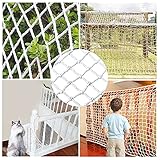 FIYSON Sicherheitsnetz für Kinder,Balkon Katzennetz 6cm mesh,Treppen Schutznetz Sicherheitsnetz für Kinder Haustier Katzennetz Anti-Fall Verschleißfest Schutznetz,für Balkon &Treppengeländer (1.5x3m)