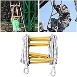Feuerleiter, flammhemmende Strickleiter, verwendet for Notflucht, Evakuierung und Wandwartung, einfach zu bedienen (Color : 15m)