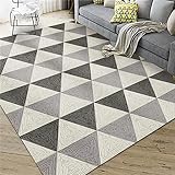 Kunsen Weicher Minimale geometrische Anti-Rutsch flach grau küchen teppiche Rutschfester Teppich150x210CM