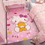 YAOWEI Sicherer und geruchloser rutschfester Teppich for das Kinderbett. Rutschfeste Schallschutzmatte aus Polyester for Sport und Fitness. Hallo Kt Cat Druck- und Färbemuster. ( Size : 120*200CM )