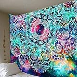 MIANJUNAN wandteppiche,Bunte Pilz Wandteppiche Indischen Boho Psychedelic Hippie Wand Hängen Wandteppiche Groß Handtuch Für Den Strand Yoga Matte Werfen Decke (230×150cm)