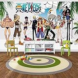 HYCLAM Tapeten Anime ONE PIECE Bunte 3D Kinderzimmer Schlafzimmer Wohnzimmer Restaurant Hotel Milk Tea Shop Hintergrund Wanddekoration-Custom size