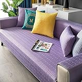 Sofa üBerzug L Form Husse, Sofabezug 3 Sitzer Ohne Armlehne, KüHle Eisseide SofaüBerwüRfe 2 Sitzer Dreischichtiger Verbundwerkstoff Couch üBerzug rutschfest Sofahusse Sofaschutz