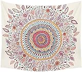 Goldbeing indischer Wandteppich Wandbehang Mandala Tuch Wandtuch Gobelin Tapestry Goa Indien Hippie-/ Boho Stil als Dekotuch/Tagesdecke indisch orientalisch Psychedelic (203 x 153cm, Style 3)