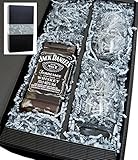 Geschenkkarton von meinglas24 mit Jack Daniels Whisky 40% 0,7l mit 2 Tumbler Gläser