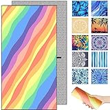 Sandfreie Mikrofaser-Strandtücher für Erwachsene – schnell trocknend Strand übergroßes Zubehör Essentials leicht kompakt verstaubar sandfrei resistent Muss Artikel Geschenke Familie