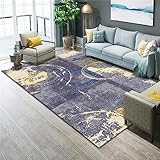 AD6H-CZ Grauer Teppich, leicht zu reinigen Couch Tisch Feuchtigkeit beständiger und milben Fester Teppich,Grau,80x120cm