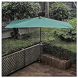 Strand-Sonnenschirm, 250 cm, grüner Sonnenschutz, quadratischer Sonnenschirm aus Polyestergewebe mit Kurbel, Garten-Sonnenschirm oder Gartendeck, Hinterhof-Pool good