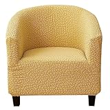 PWZYBXL Club Chair Schonbezug, High Stretch Jacquard Sesselbezug Clubsessel Mit Elastischem Boden Waschbar Sessel Sofabezug Für Home Decor-gelb-1 Stück