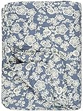 IB Laursen Quilt Blau mit Blumen Decke Tagesdecke 130x180 cm Bettüberwurf