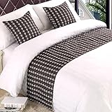 Bettläufer-Schal, Satin-Jacquard-Betttuch, Bettfahne, Zuhause, Kein Ausbleichen, Bettwäsche, Schal, Schutz, Hochwertige Tagesdecke, Bettüberwurf, Decke, Schwanzpolster-Dekoration (Color : 11, Size :
