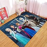 TONATO Kinderzimmer gefrorener Cartoon Teppichtür Matte Kinder Spielen Mat Anna ELSA Wohnzimmer Küche Schlafzimmer Teppich Wohnheimdekor,160 * 230cm