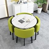 Büro Empfangszimmer Club Tisch und Stuhl, Moderne Kombination aus Esstisch und Stuhl für Geschäftsverhandlungen, Couchtisch, Konferenztisch, runder Konferenztisch für Besprechungen ( Color : Green )