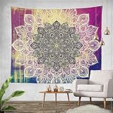 Goldbeing indischer Wandteppich Wandbehang Mandala Tuch Wandtuch Gobelin Tapestry Goa Indien Hippie-/ Boho Stil als Dekotuch/Tagesdecke indisch orientalisch Psychedelic (203 x 153cm, Style 2)