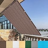 YANHONG Balkonsichtschutz Balkonverkleidung 120x800cm(47x315inch) Balkon Sichtschutz Balkon Sichtschutz Bespannung Terrasse UV-Schutz und wetterfest atmungsaktiv für Gartenzaun Balkonzaun, Braun