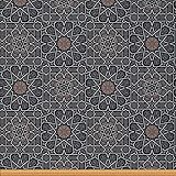 Marokkanischer Stoff für Stühle, Couch, Vintage-Blumenmuster, Outdoor-Stoff pro Yard, traditioneller exotischer Stil, dekorativer Stoff für Polstermöbel und Heimwerker-Projekte, 2 m, braun