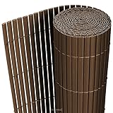 [neu.haus] PVC Sichtschutzmatte 'Hidden' 90x300cm braun Sichtschutz Windschutz Gartenzaun Balkon Umspannung Zaun