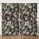 Verdunklungsvorhänge Lily Braun Lila Scheibengardinen Weich Vorhänge Wohnzimmer Vorhänge Schlafzimmer Vorhang Blickdicht Vorhang Schallschutz Scheibengardine Gardine 2x140x240cm