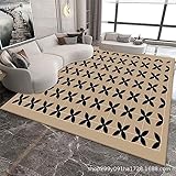 RUGMRZ Deko Mädchen Zimmer Einfaches Wohnzimmer, schmutzabweisend und waschbar bodenbeläge für Balkon schwarz Teppich bürostuhl bodendeko deko mädchen Zimmer deko männer wohnung80x120CM