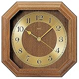 AMS F5864/4 Funk-Wanduhr, Holz, mehrfarbig