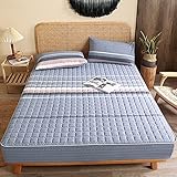 BAJIN bettlaken 180x200+30cm Bedding Gesteppte Matratzenauflage - Weich Mikrofaser Matratzen Topper - Matratzenschoner Unterbett auch für Boxspring-Betten