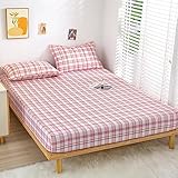 BAJIN bettlaken Moderne spannbettlaken boxspringbett 120x200+25cm Spannbetttuch, luxuriöses bügelfreies Bettlaken mit starkem elastischem Saum, passt Sich eng an Ihre Matratze an