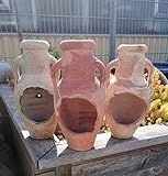 2. Wahl !! Aktion !! 1 Rustikale liegende oder stehende bepflanzbare Amphore ca. 20 cm aus Terracotta Terrakotta Vase Liegeamphore Blumentopf Pflanzgefäß Pflanzamphore