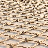 Hausdecke Hanfseilnetz,Deckendekoration Netz für Restaurant Internet Cafe Kleiderladen,Home Partitions Mesh,Indoor Outdoor Gardening Net,Plant Climbing Mesh(Size:3M×7M(9.8FT×22.9FT),Color:Jute)