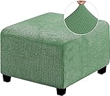 GLLUSA Square Ottoman Cover Soft Stretch Atmungsaktive Jacquard Ottoman Husse Wasserdicht Anti Rutsch Hocker Protect mit Elastischem Boden Maschine (Color : I, Size : L)