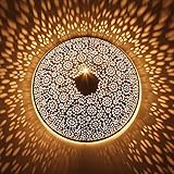 albena shop orientalische Wandlampe TAMI schwarz/gold Ø 40cm Lampenschirm Metall