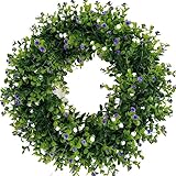 LAPooh KüNstlicher Kranz Künstlicher Blumenkranz, bunter Frühlings-Sommer-Blumenkranz for Haustür, Wand, Party, Blumenstrauß, Hochzeitsdekoration, Cottage-Girlanden Kranz Aus (Color : E 40cm)