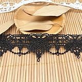 10 Yards 3,6 cm Vintage Häkelspitze Spitzenborte Spitzenband Dekoband Zierband Spitzenstoff Spitzenbordüre Zierspitze Borte Spitze Spitzenbesatz Geschenkband für Nähen Handwerk Hochzeit Deko(Schwarz)
