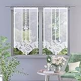 Gardine MASZA - Gardinen Wohnzimmer aus Jacquard - Schiebegardinen in Form von Paravents - Zusätzliche Dekoration für Ihre Wohnung - Vorhang Ohne Faltenband (60x140 cm)