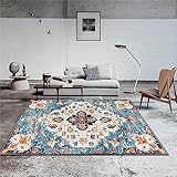 RUGMRZ Bedroom Decor deko für Zimmer Wohnzimmer rechteckiger Blauer Teppich Schlafzimmer Teppich Arbeitszimmer Dekoration teppiche fã¼rs kinderzimmer deko küche modern 50x80cm