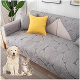 NNSMUN Sofabezug Antirutsch, Sofaschutz Sofaschoner, Kratzschutz Hund Katze Überwurf Hundedecke Ecksofa Sofa Schutzdecke Schonbezug Sofa Abdeckung Anti-rutsch Sofaüberwurf Couchhusse (Gray,70x120cm)