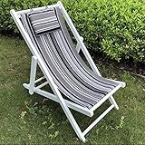 NOALED Liegestuhl, Zero Gravity Chair, Strandliege, Liegestuhl, für den Außenbereich, klappbar, verstellbar, Hartholz, Liegestuhl, Garten, Terrasse, Sonnenliege erforderlich (grau)