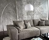 DELIFE Lampe Big-Deal XL Lounge Weiß höhenverstellbar Marmor Bogenleuchte